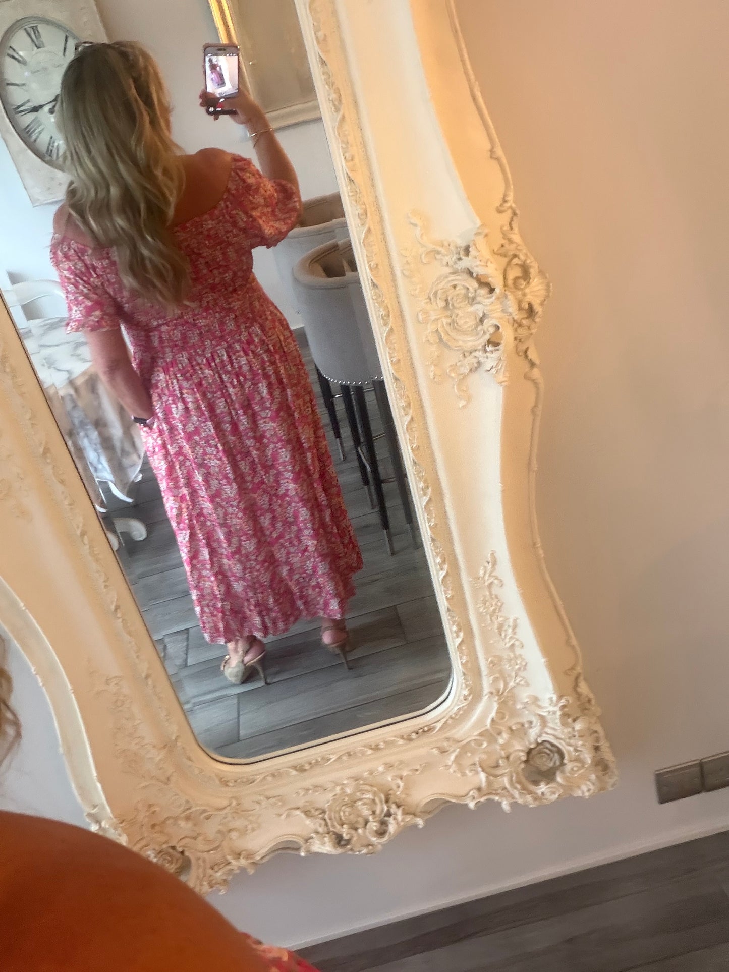 Ditsy milkmaid style dress