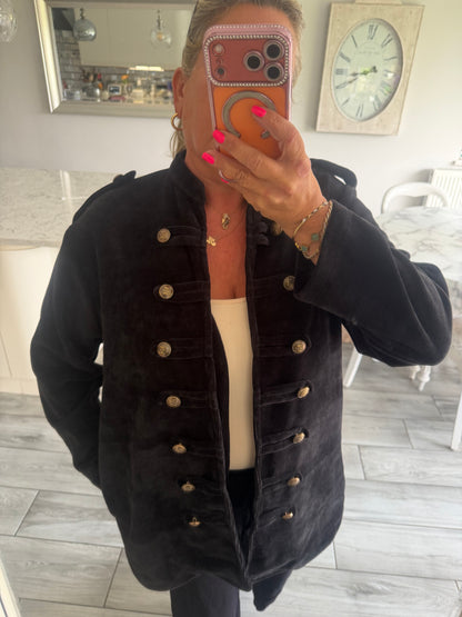 Betty needlecord open jacket military style