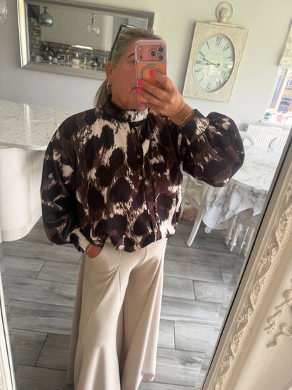 Cherrelle jacket or top leopard print