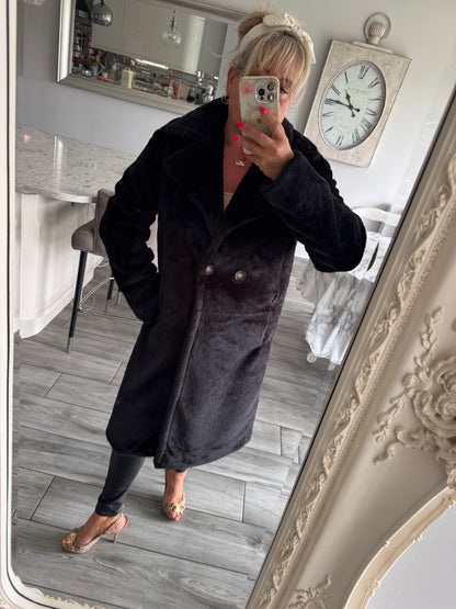 Ava super soft relaxed fit faux fur coat