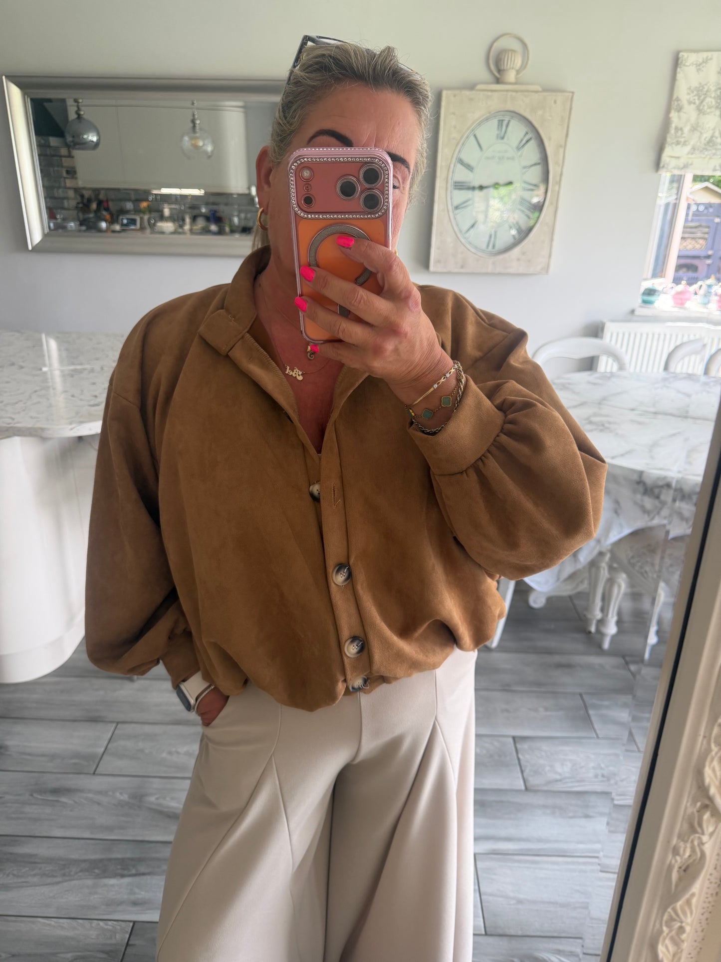 Fifi suedette jacket or top