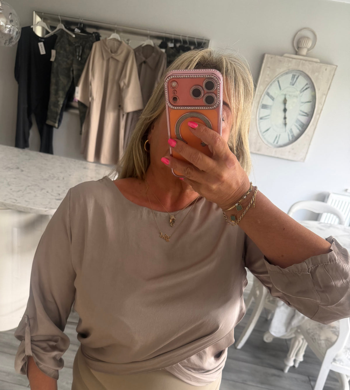 Positano satin cross over top
