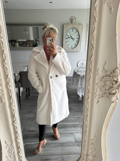 Ava super soft relaxed fit faux fur coat