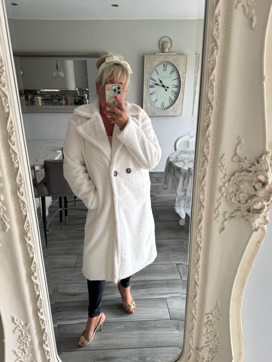 Ava super soft relaxed fit faux fur coat