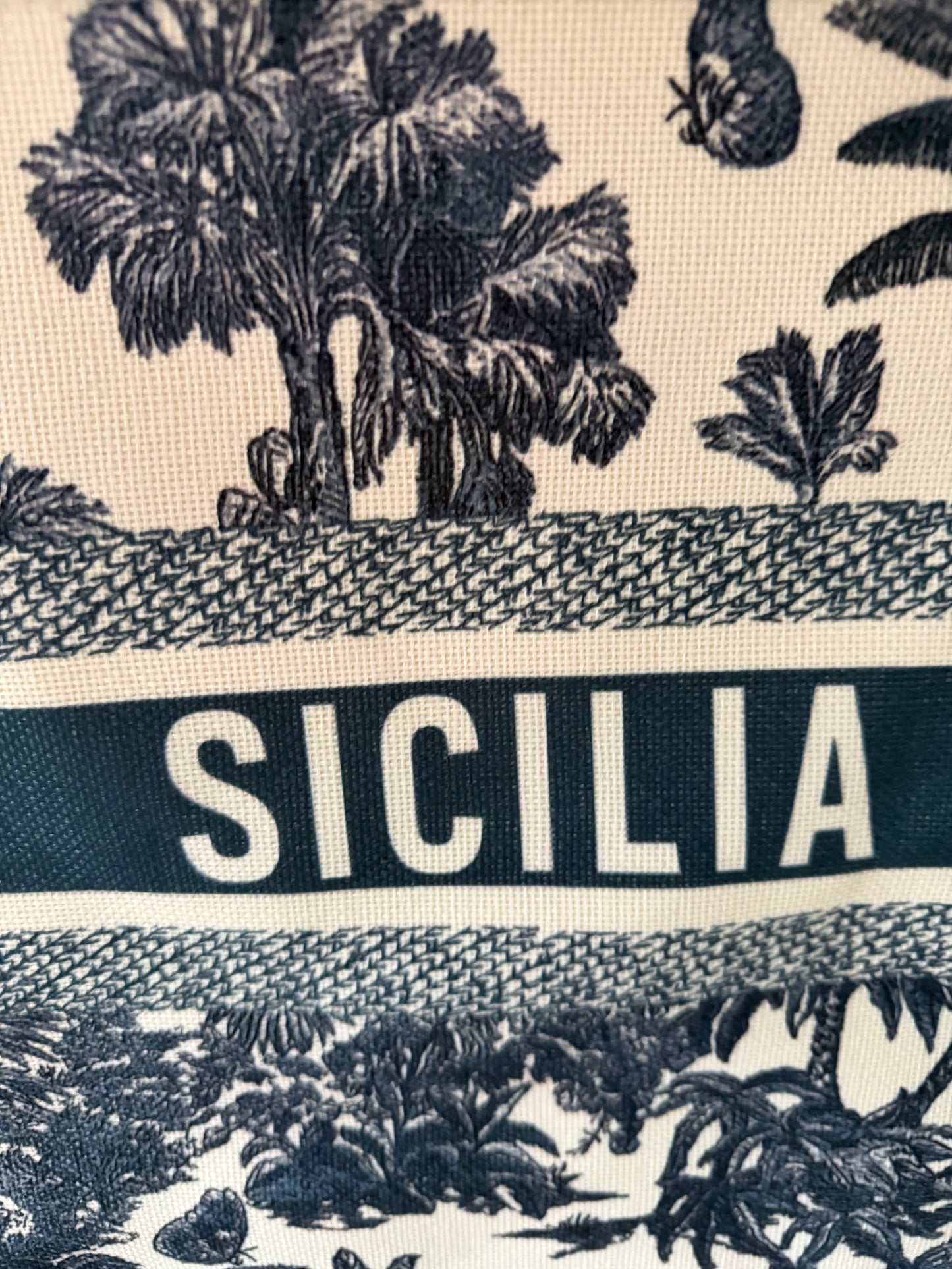 Fiori shopper bag with Sicilia slogan