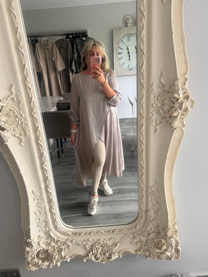 Positano satin cross over top