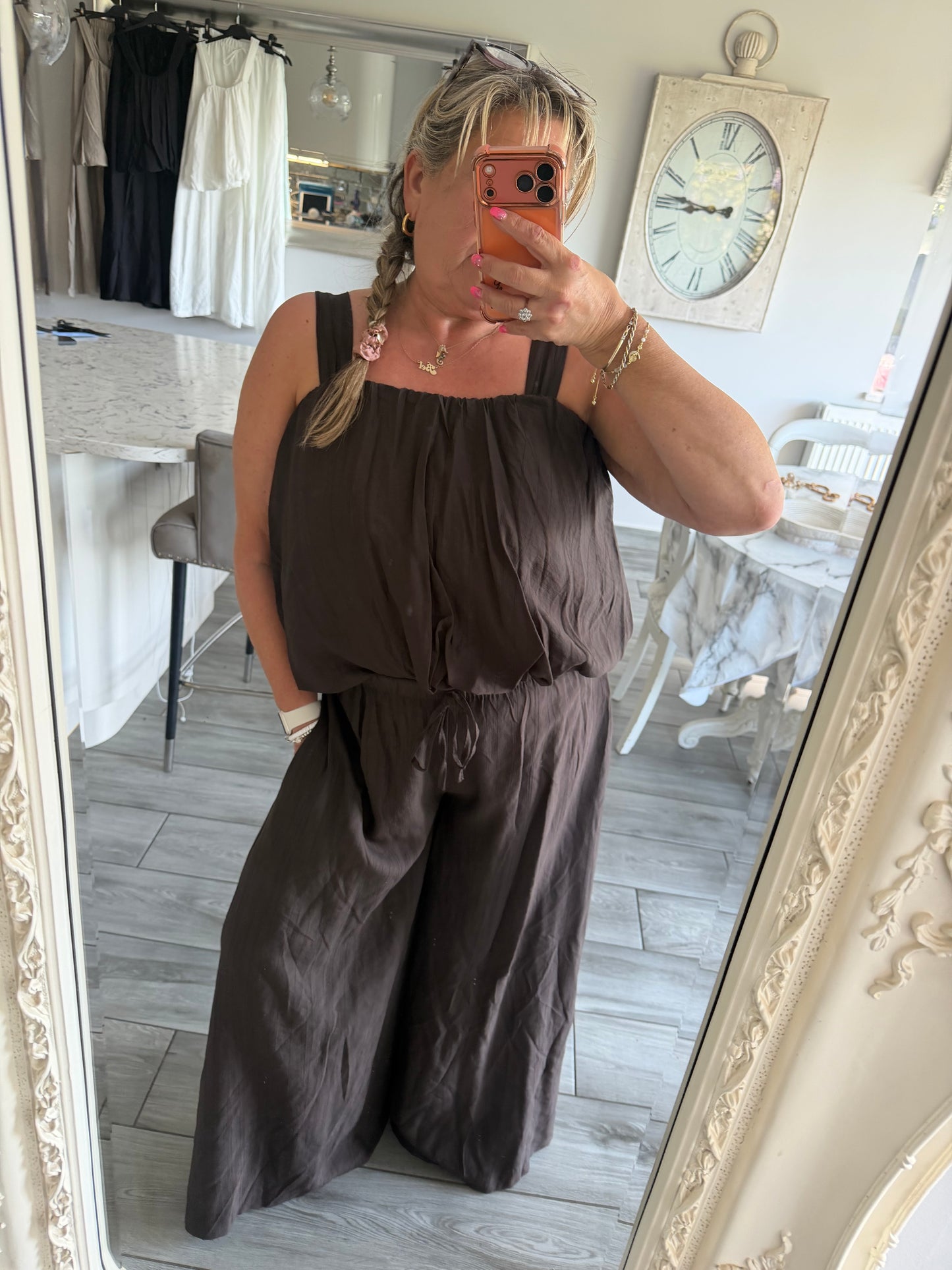 Sydney wide leg 2 piece set bubble vest top