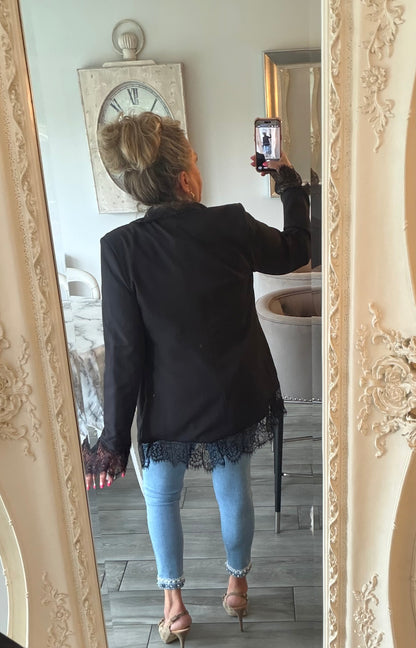 Kim blazer with lace trim