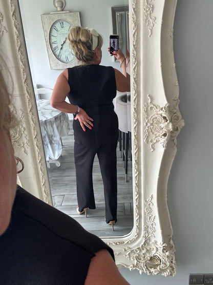 Evelyn waistcoat wide leg trouser set