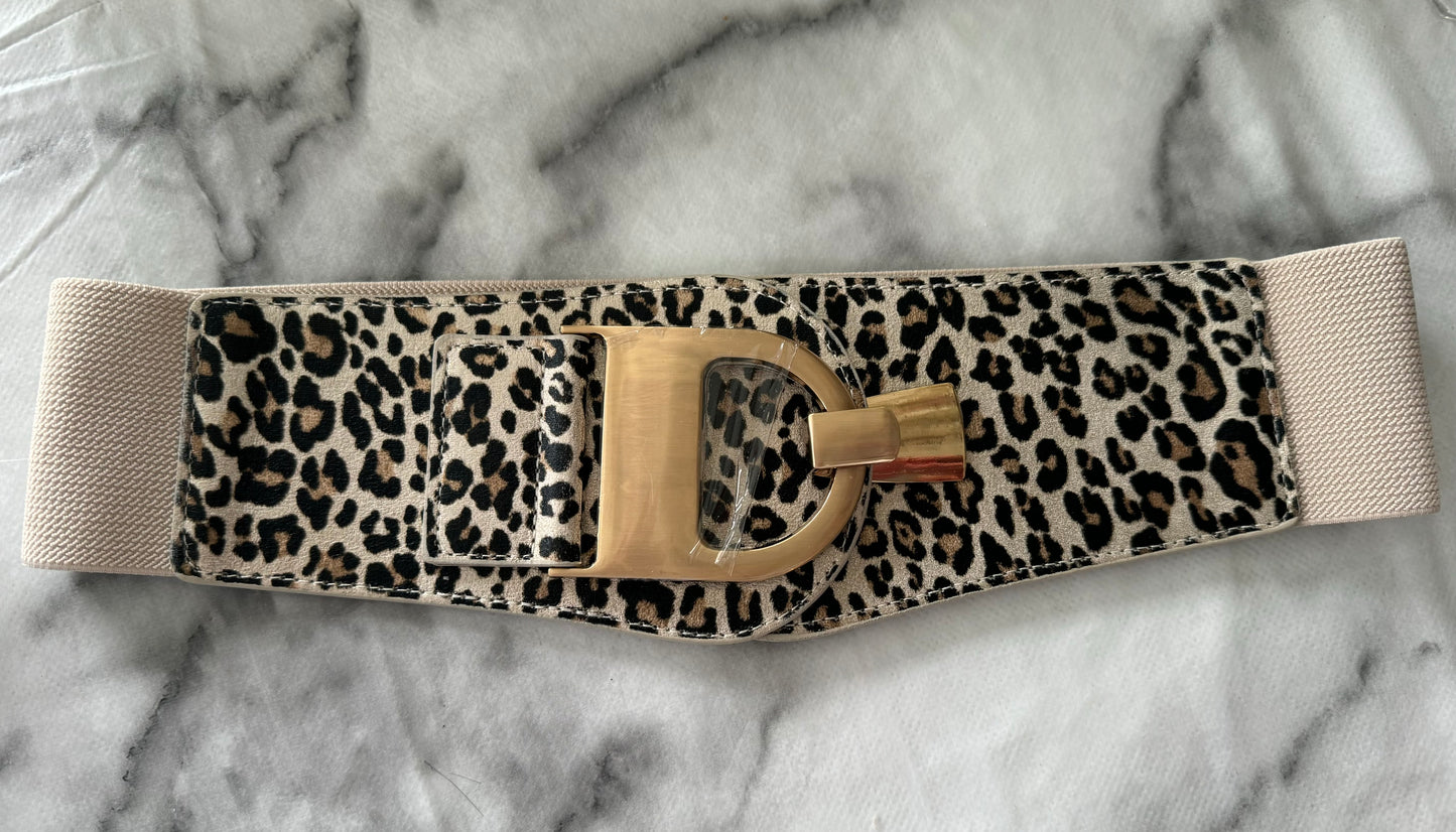 Marcia leopard Elasticated belt