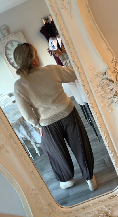 Georgia cardigan/jumper with multi coloured heart detail and trim