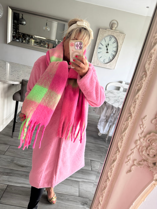 Ada luxury soft multi colour tassel scarf by Alex Max