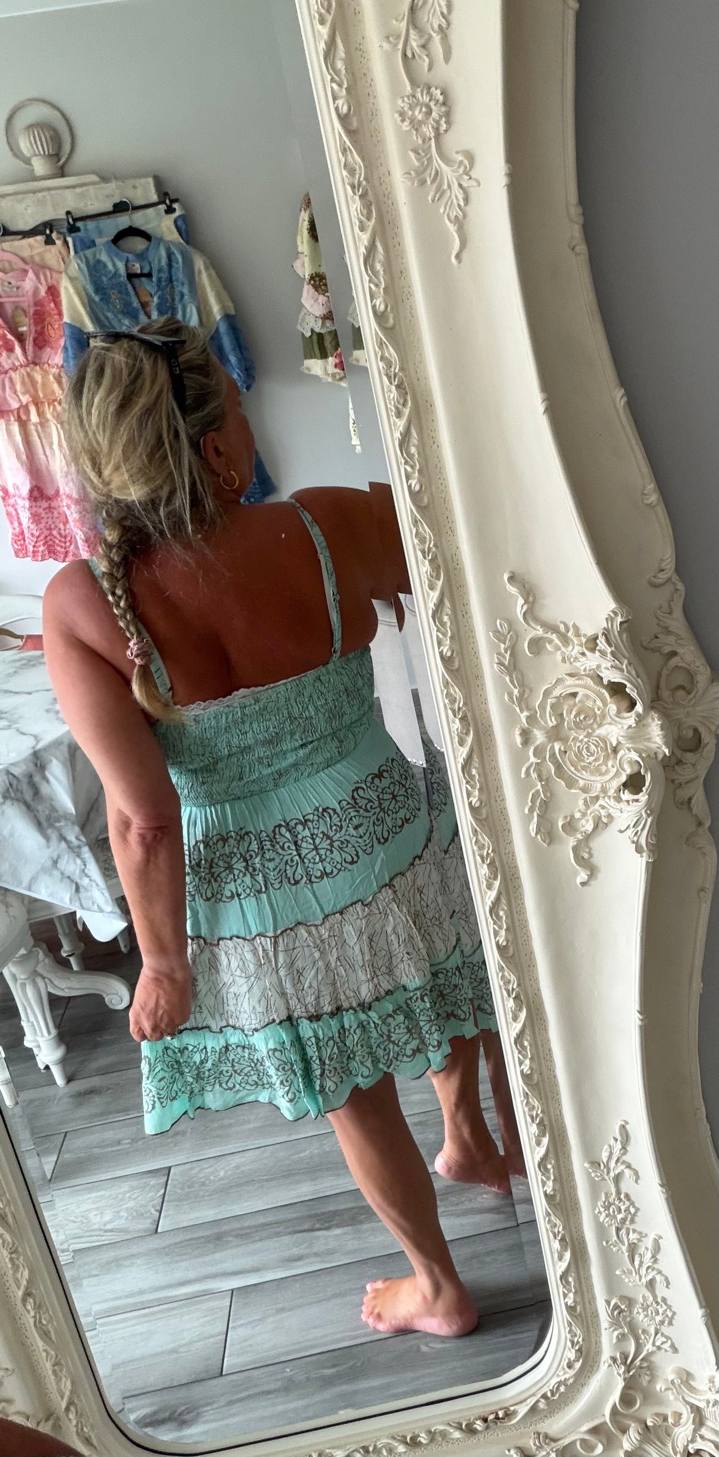 Violets strappy dress with pretty embellished details
