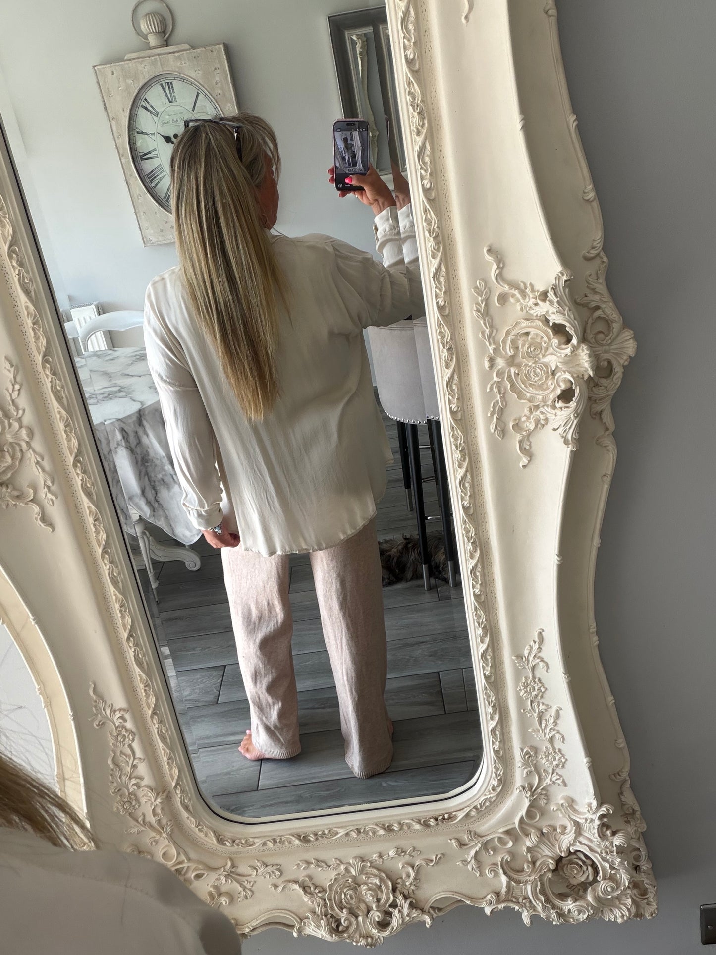 Claire silk mix loose fit shirt