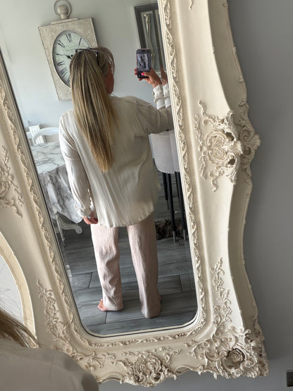 Claire silk mix loose fit shirt