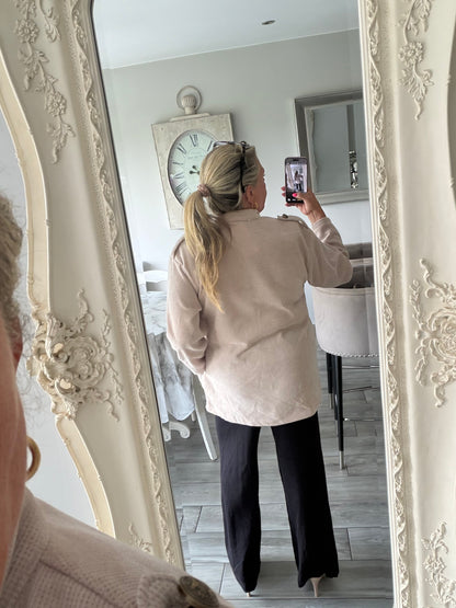 Betty needlecord open jacket military style