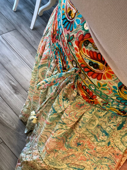 Belli Silk Boho Maxi Silk Skirt