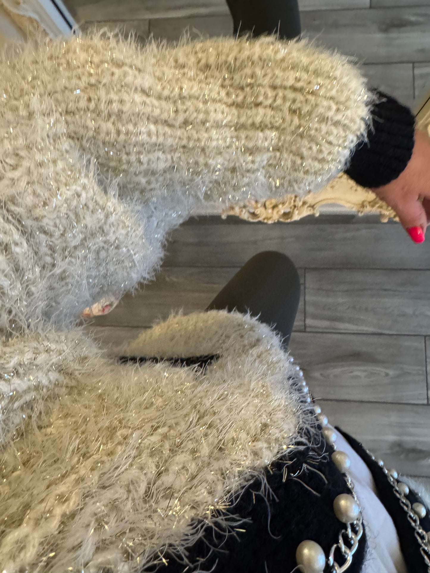 Grace sparkly pearl cardigan