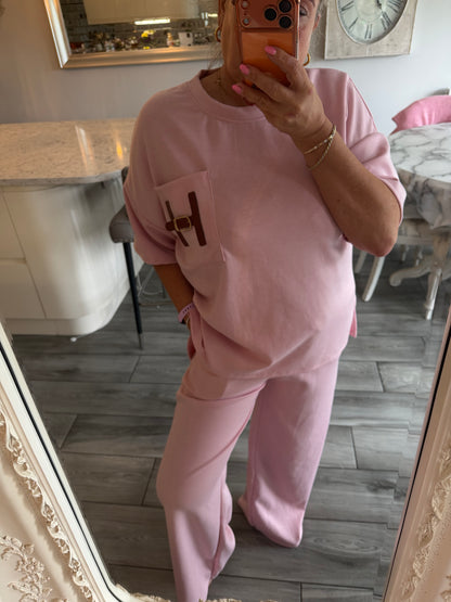 Betsy 2 piece comfy set with H buckle detail