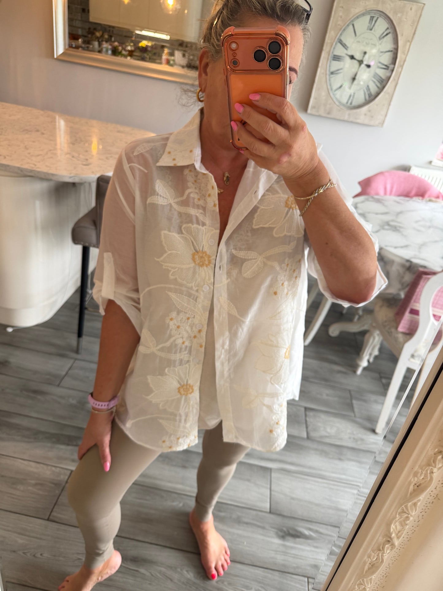 Marie fine shirt 84% cotton mix