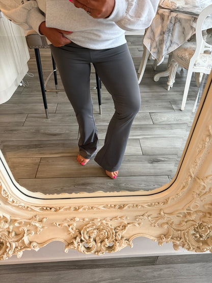 Clare rushed bottom wide leg leggings