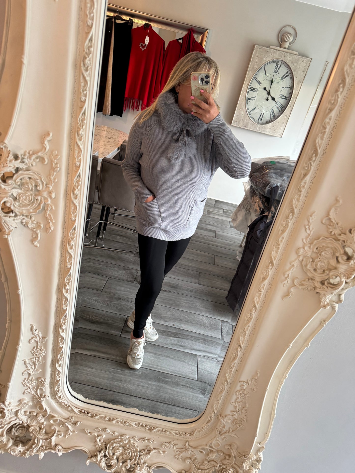 Stella Jumper Removable Fur Collar