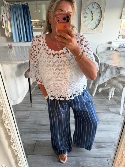 Tina crochet top with vest