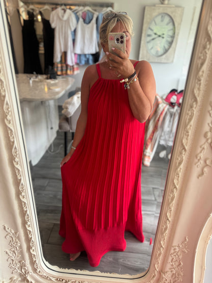 Vienna maxi plisse dress