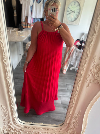 Vienna maxi plisse dress