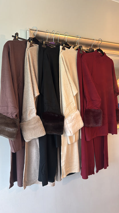 Bel faux fur cuff stunning quality 2 piece set by Letitia Mem