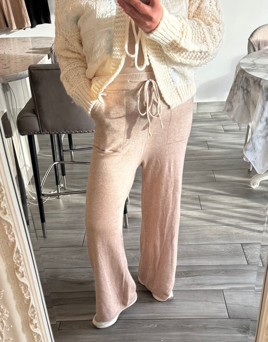 Carol thin knit straight leg trousers