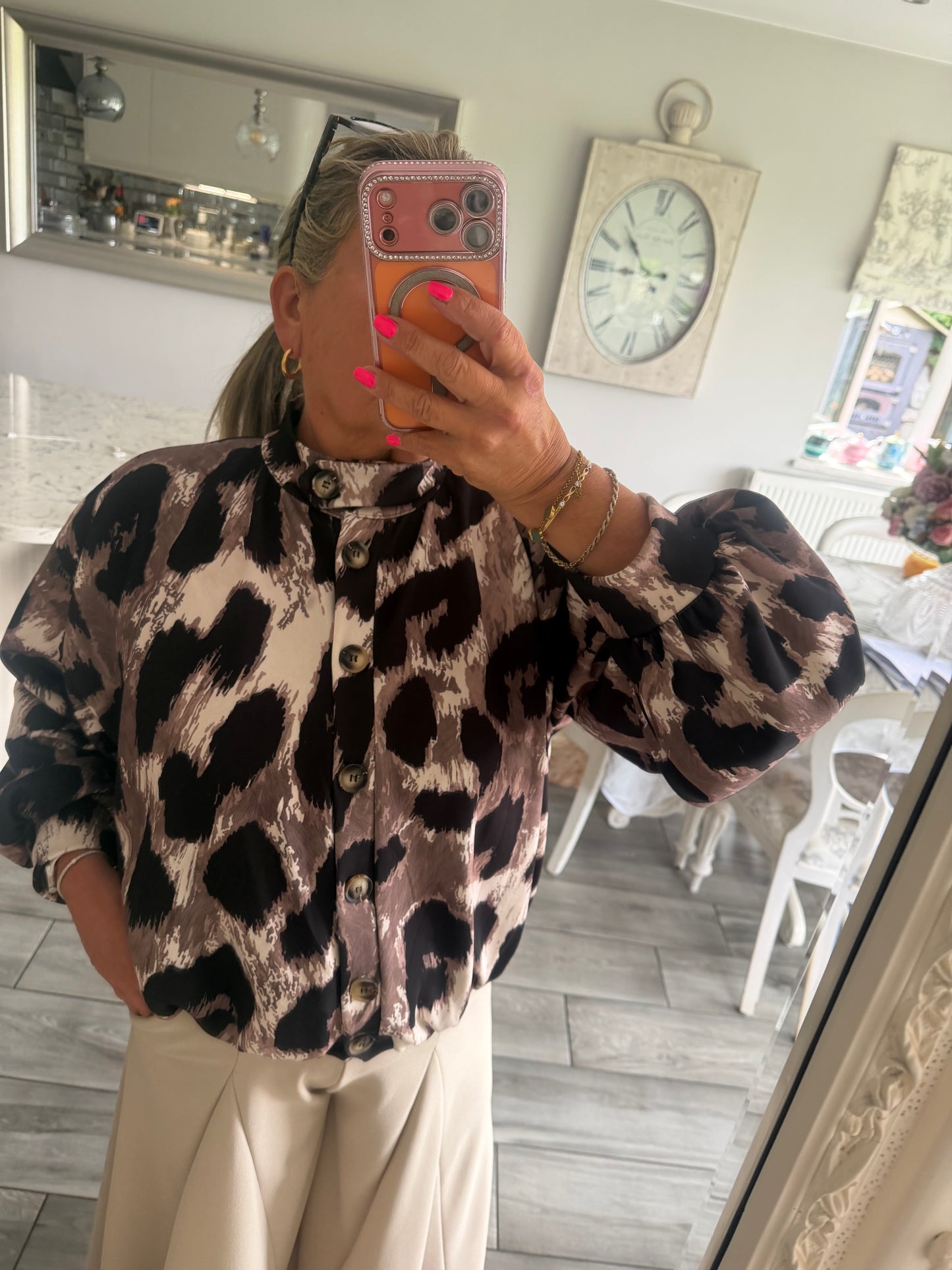 Cherrelle jacket or top leopard print