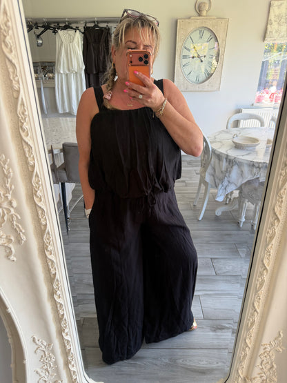 Sydney wide leg 2 piece set bubble vest top