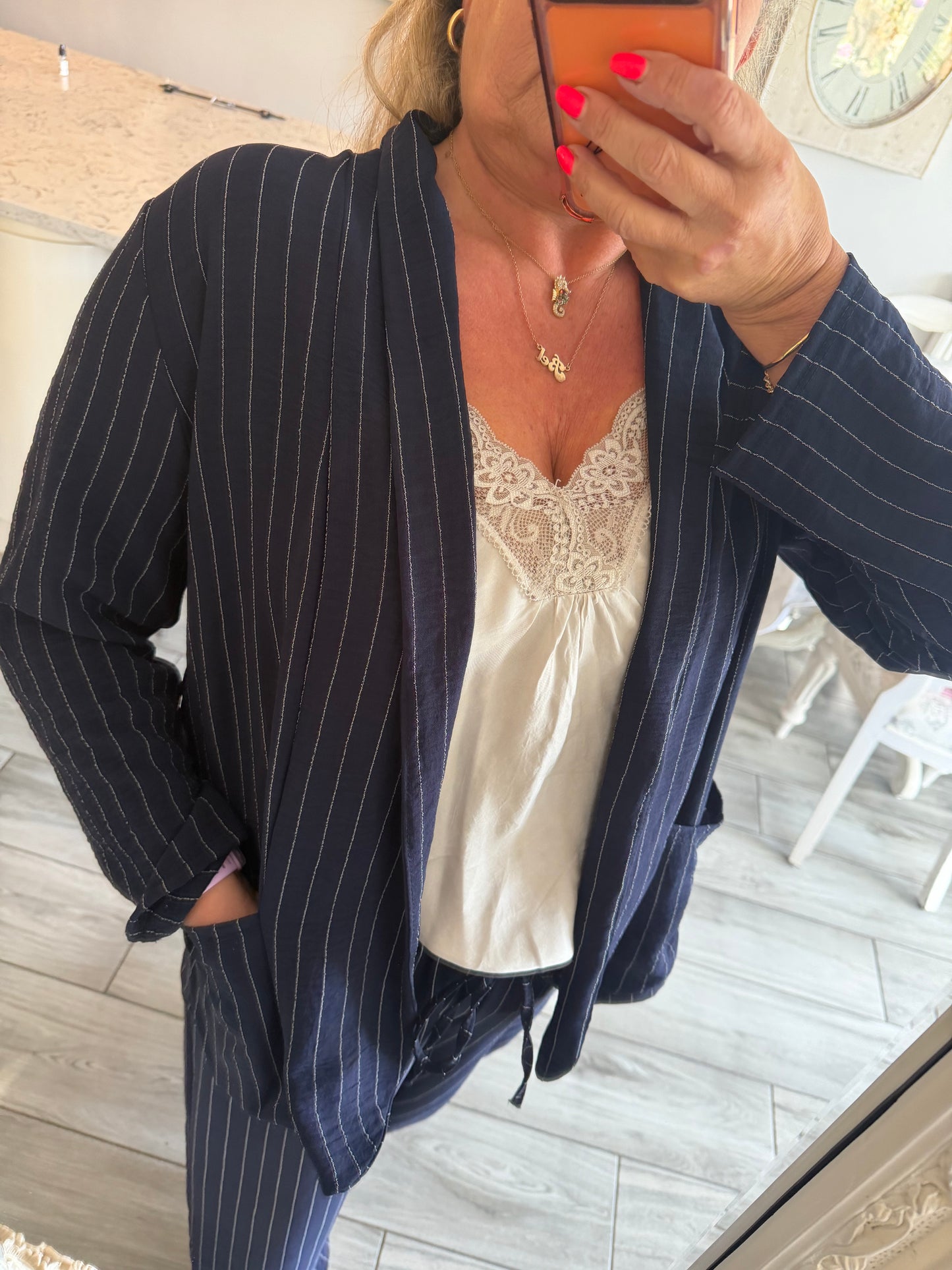 Toni light weight pinstripe blazer
