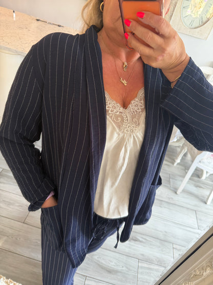 Toni light weight pinstripe blazer