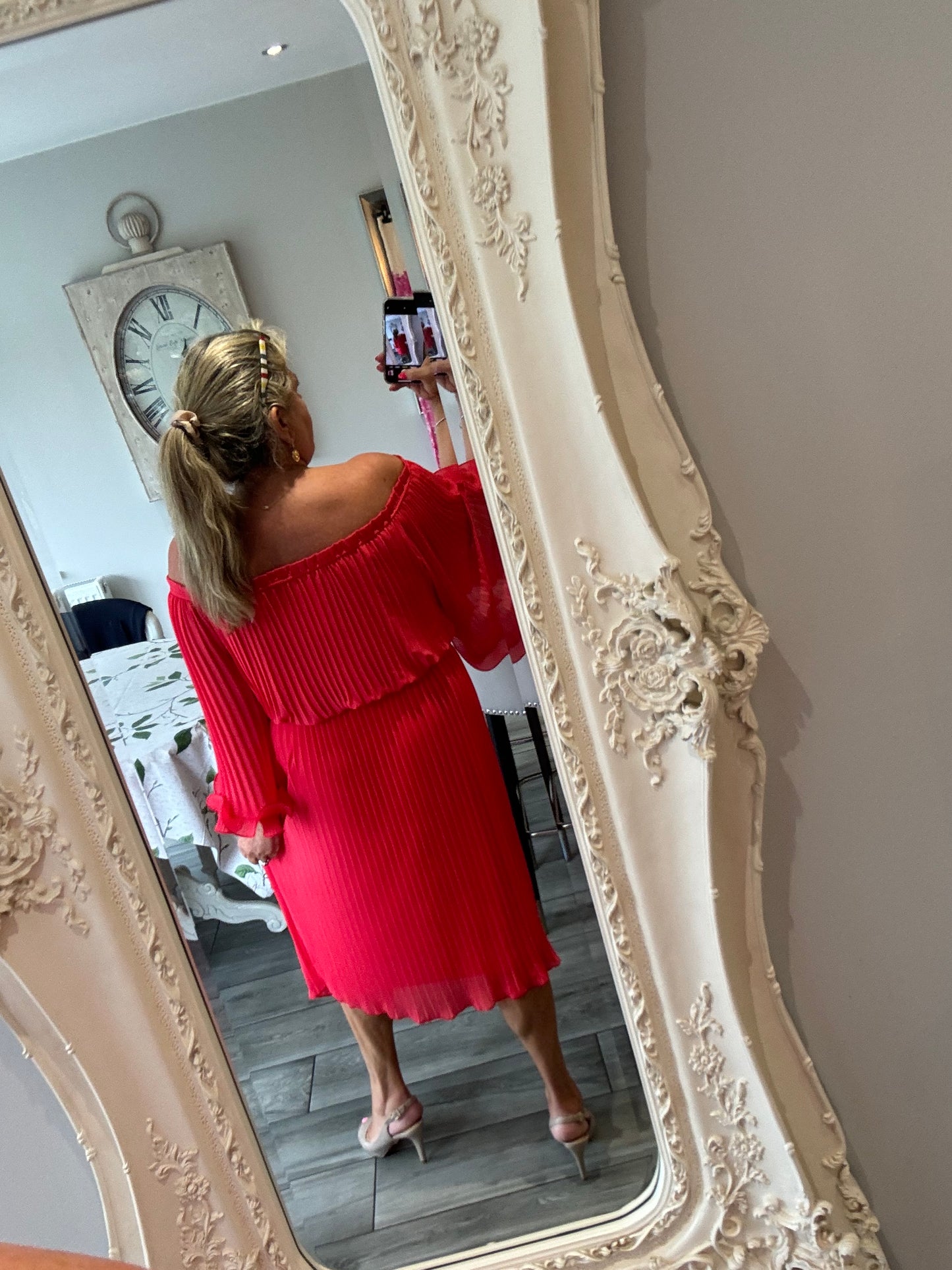 Lucinda Plisse Midi Dress
