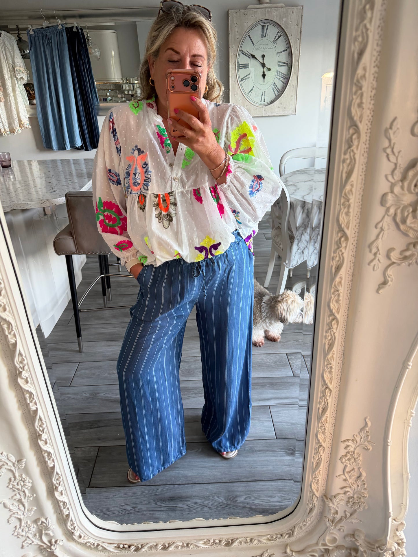 Paris blouse floaty balloon style sleeves