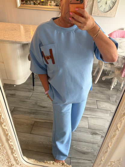 Betsy 2 piece comfy set with H buckle detail