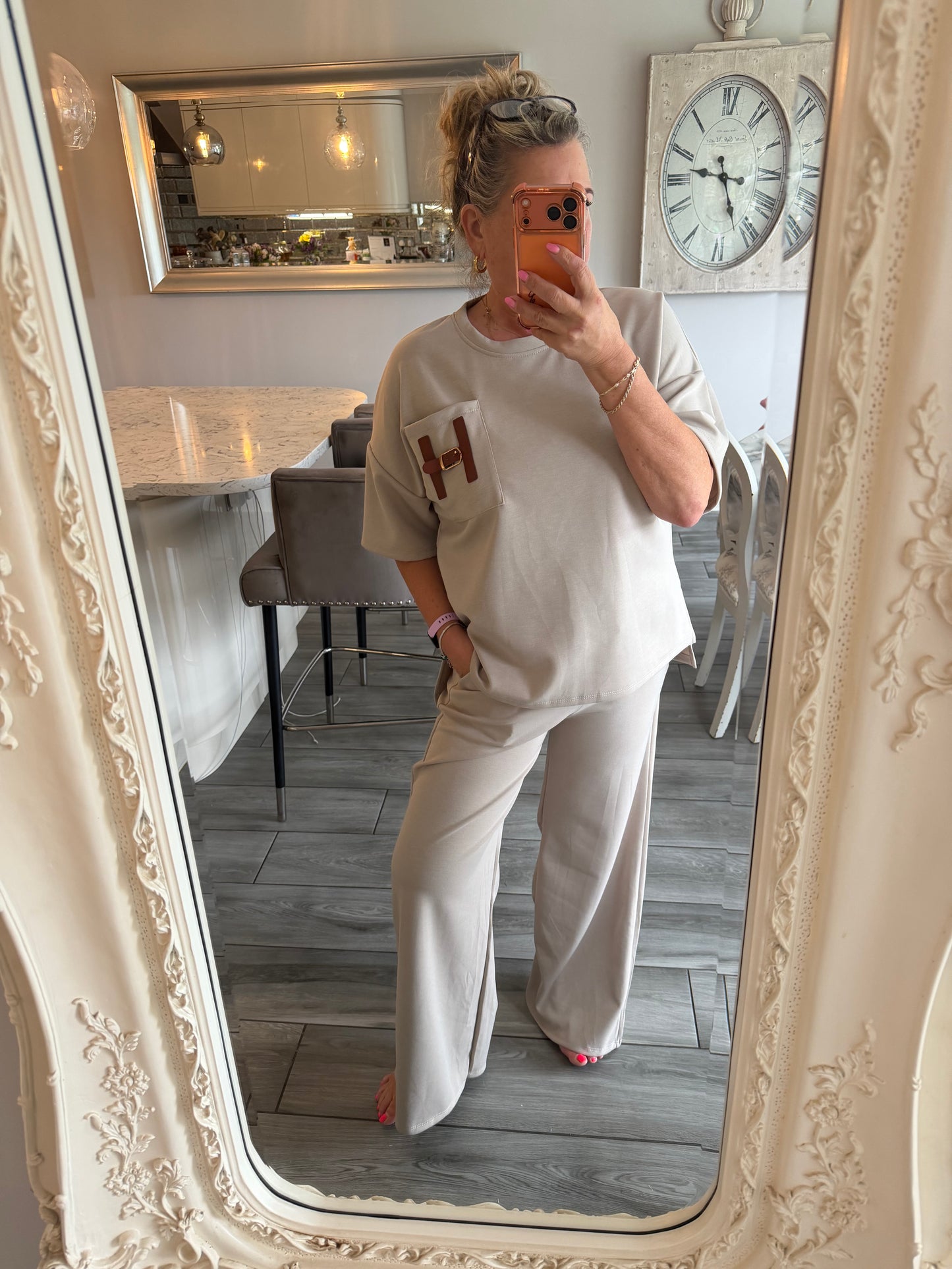 Betsy 2 piece comfy set with H buckle detail