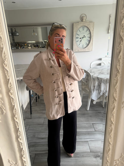 Betty needlecord open jacket military style