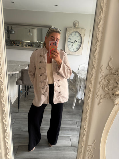Betty needlecord open jacket military style