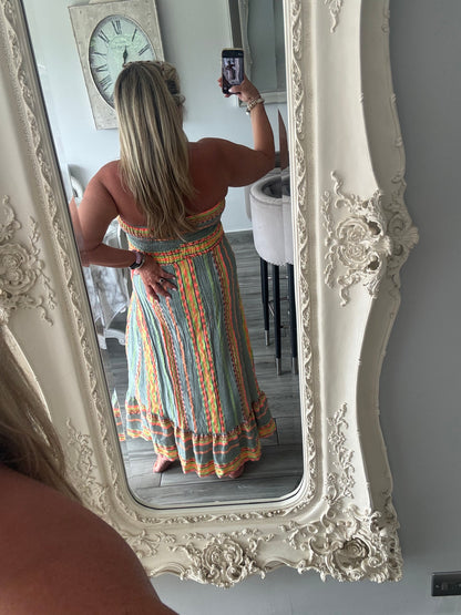 Artisan cotton boob tube dress