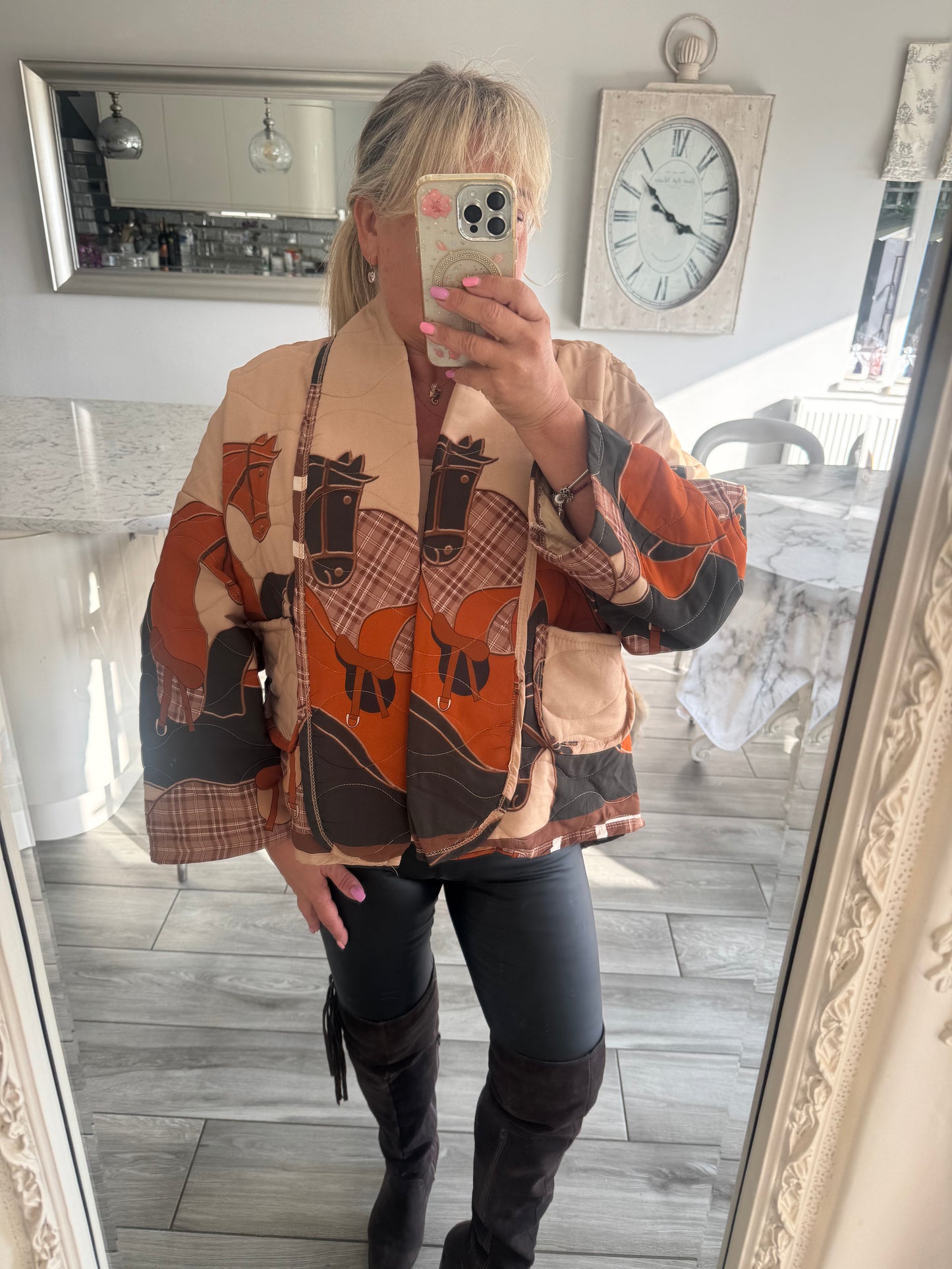 Newmarket Quilted Horse print Jacket
