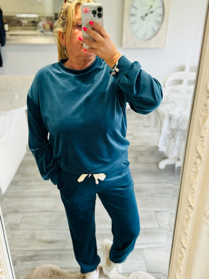 Florence velour tracksuit co ord loungeset