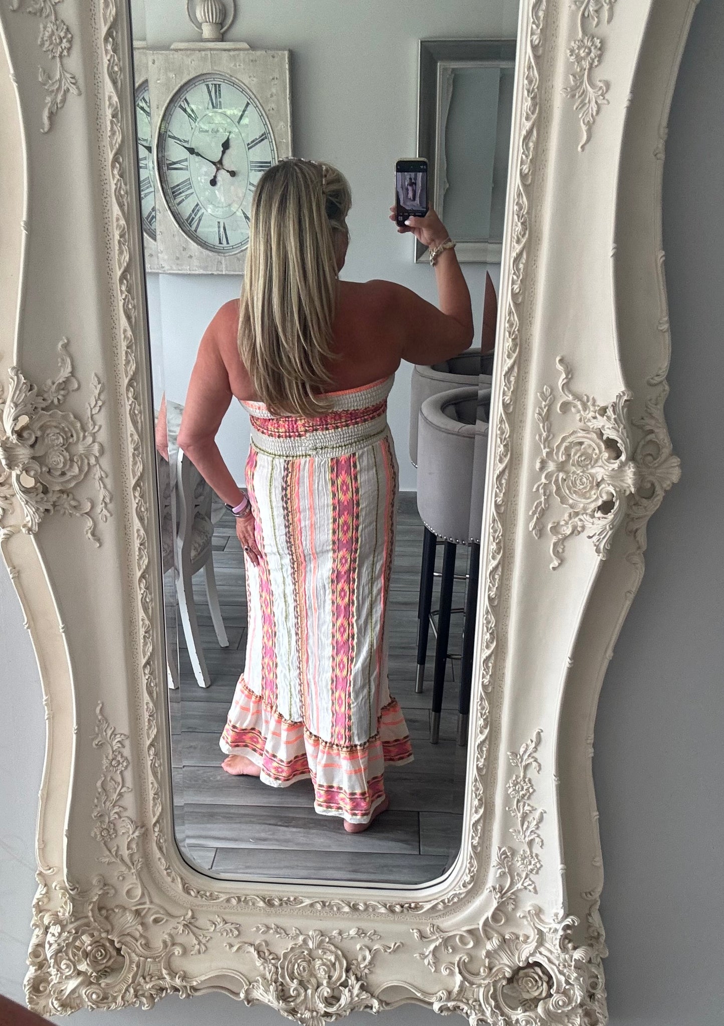 Artisan cotton boob tube dress
