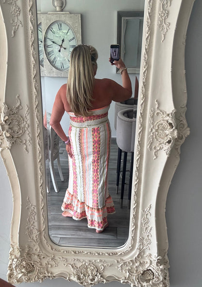 Artisan cotton boob tube dress