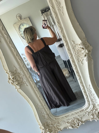 Sydney wide leg 2 piece set bubble vest top