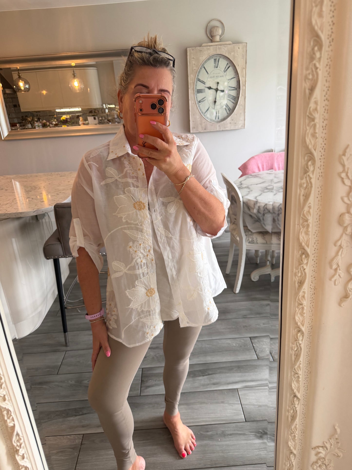 Marie fine shirt 84% cotton mix