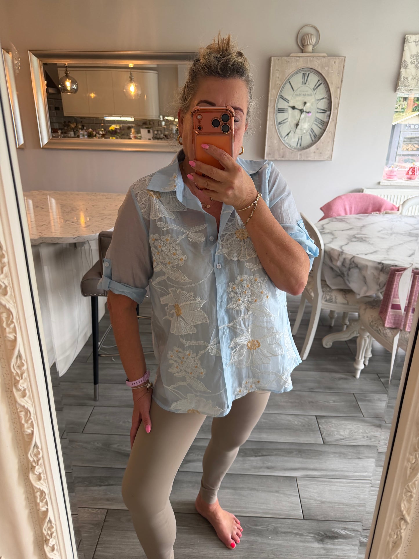 Marie fine shirt 84% cotton mix