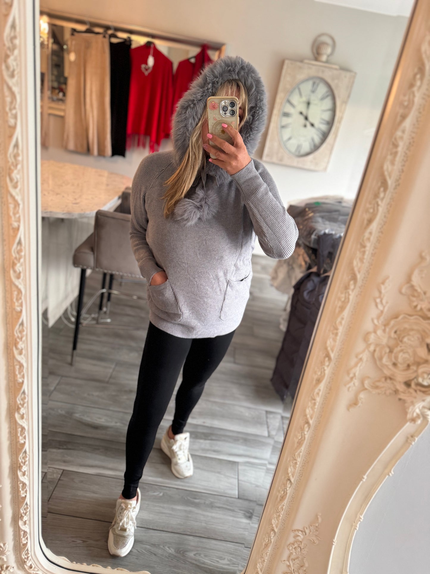 Stella Jumper Removable Fur Collar